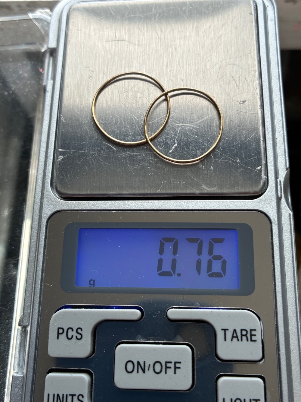 2 Dainty 14k bands  .76 grams